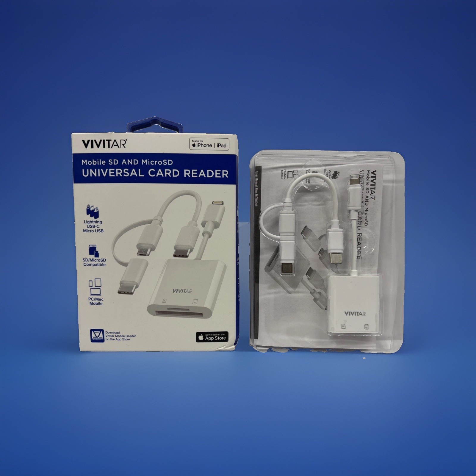 Vivitar Mobile SD And MicroSD Universal Card Reader.Pc/Mac Mobile