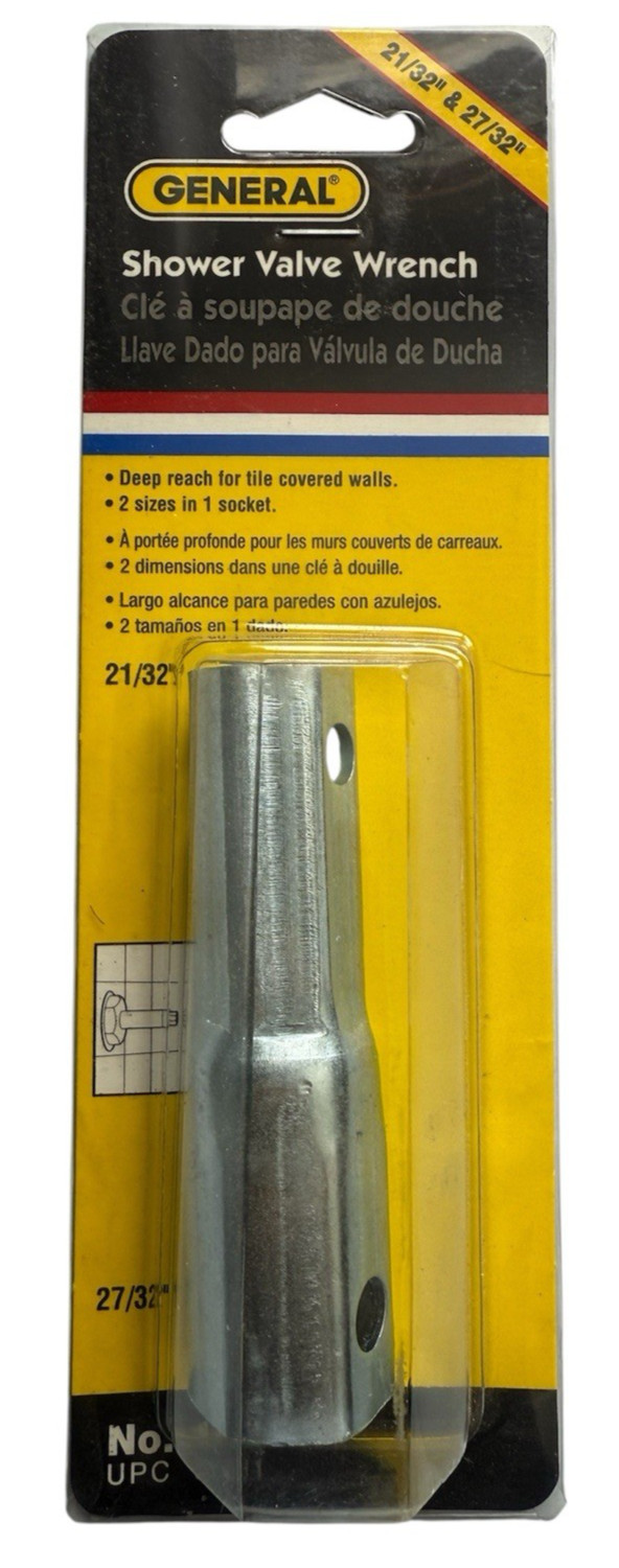 General NO 1881 2 in 1 Shower Valve Wrench 21/32" & 27/32"