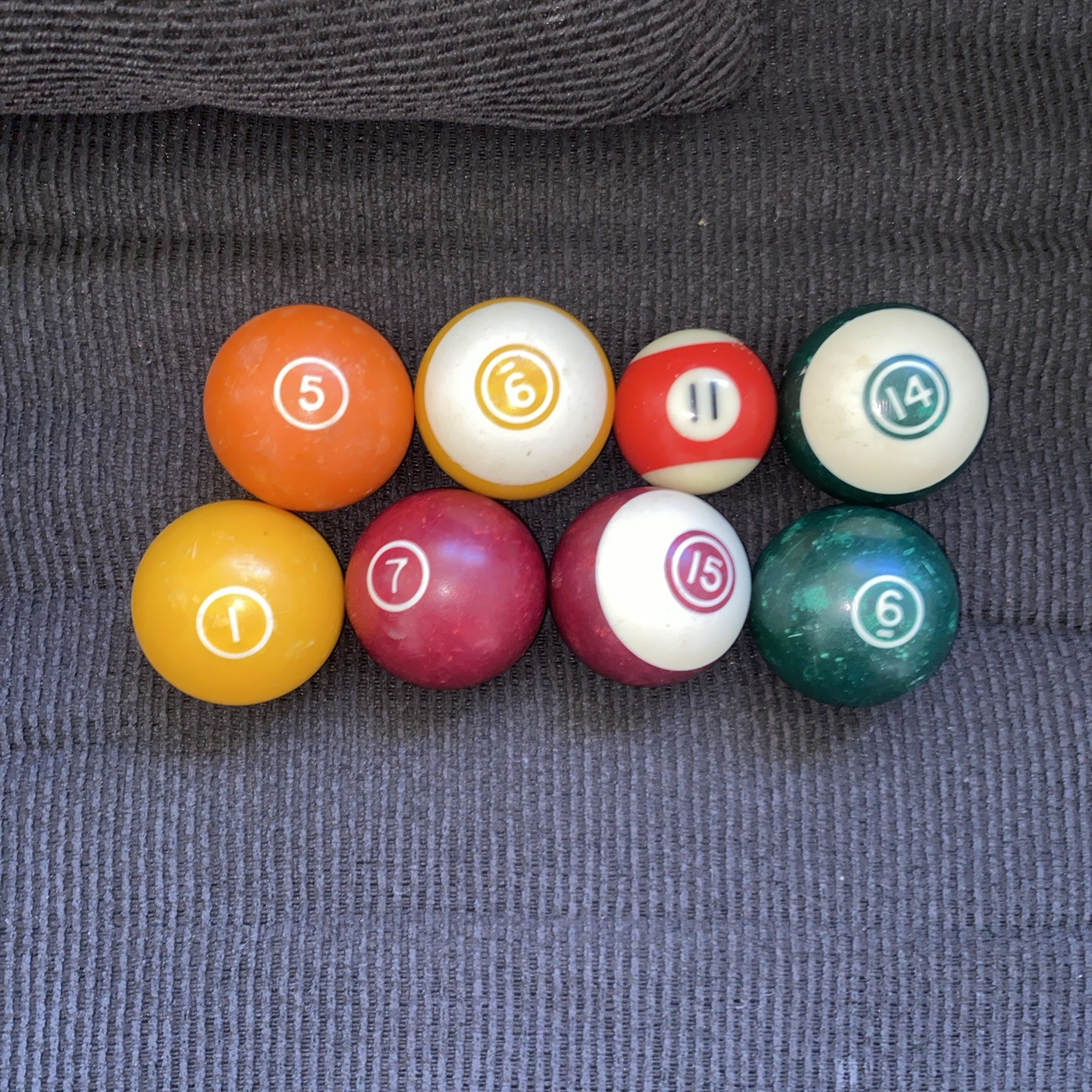 Vintage Pool Balls Collectible Pool Balls Lot Of 7 Plus One Small