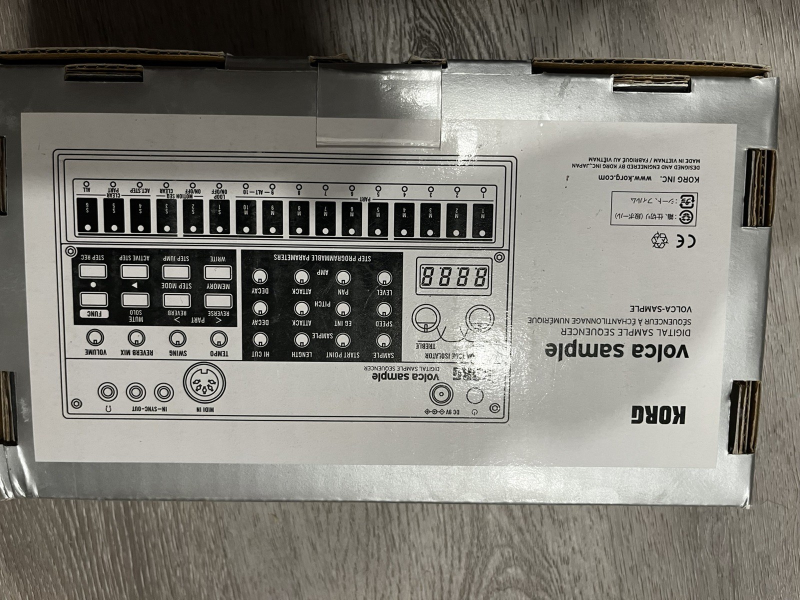 Korg Volca Sample Digital Sample Sequencer Groovebox w/ Original Box Tested