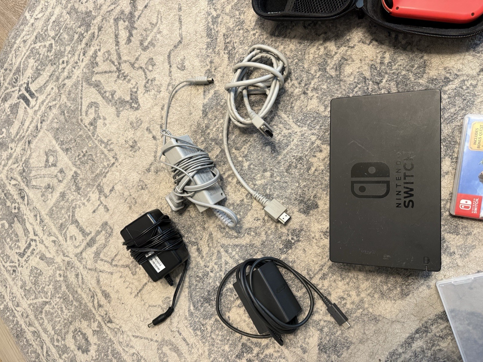 Nintendo Switch HAC-001(-01) Bundle w/ Super Mario Maker 2, Minecraft, Dock, Pr…