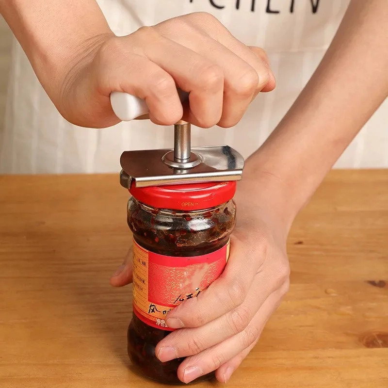 Adjustable Multi-Function Bottle Cap Opener Stainless Steel Lids Off Jar Opener
