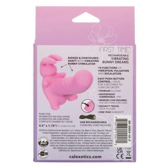 Calexotics First Time Rechargeable Vibrating Bunny Dreams Pink