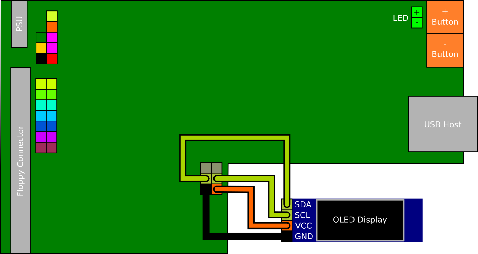 Gotek OLED IIC I2C 0.91" 128x32 LCD Display Module 3.3V 5V White