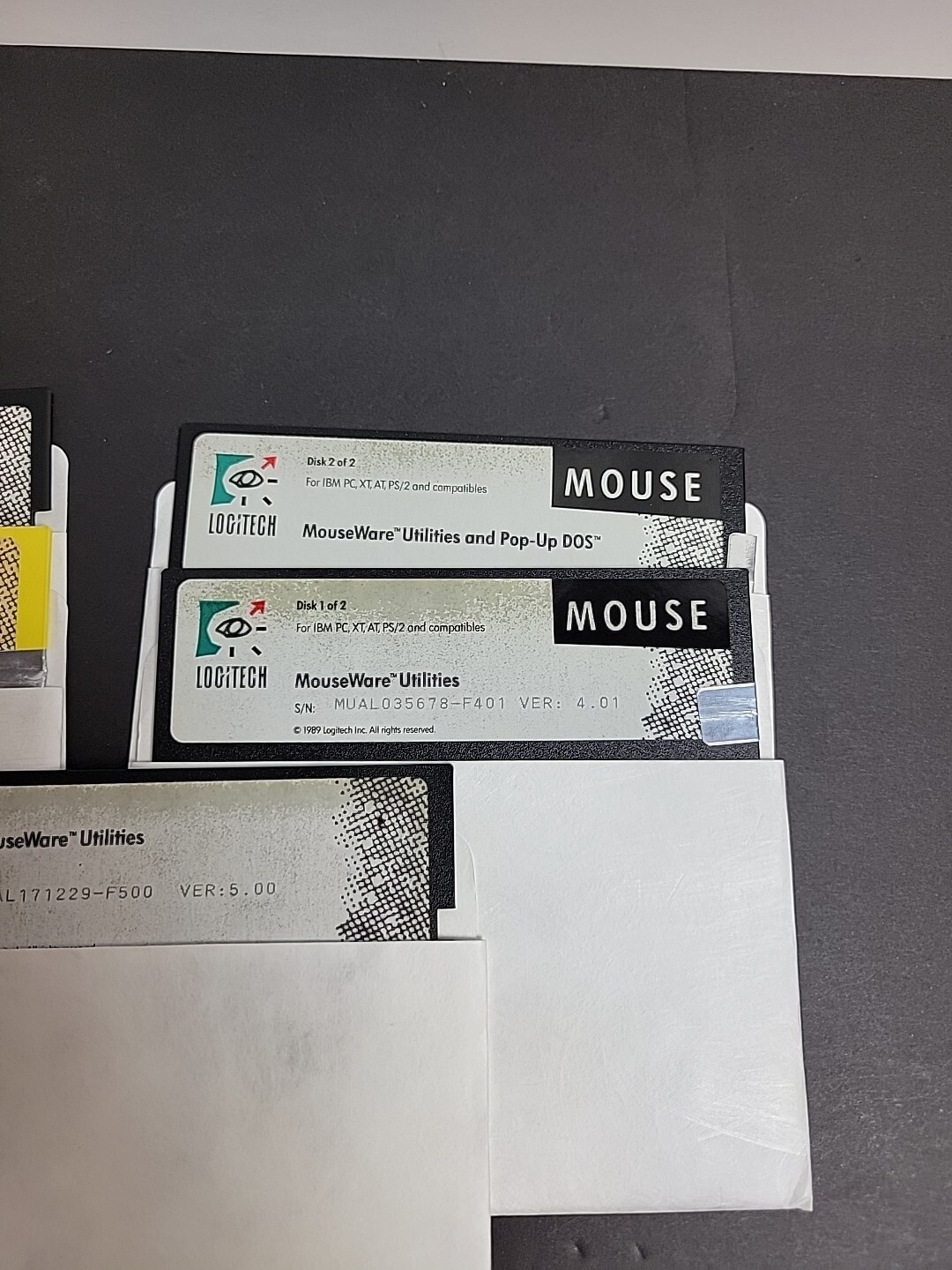 5.25" Floppy Disk LOGITECH Mouse Ware Utilities Mouseware Lot Bundle 5