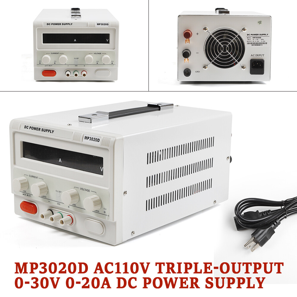 0-30V 0-20A DC Power Supply Lab Variable Adjustable regulated DC Bench Switching