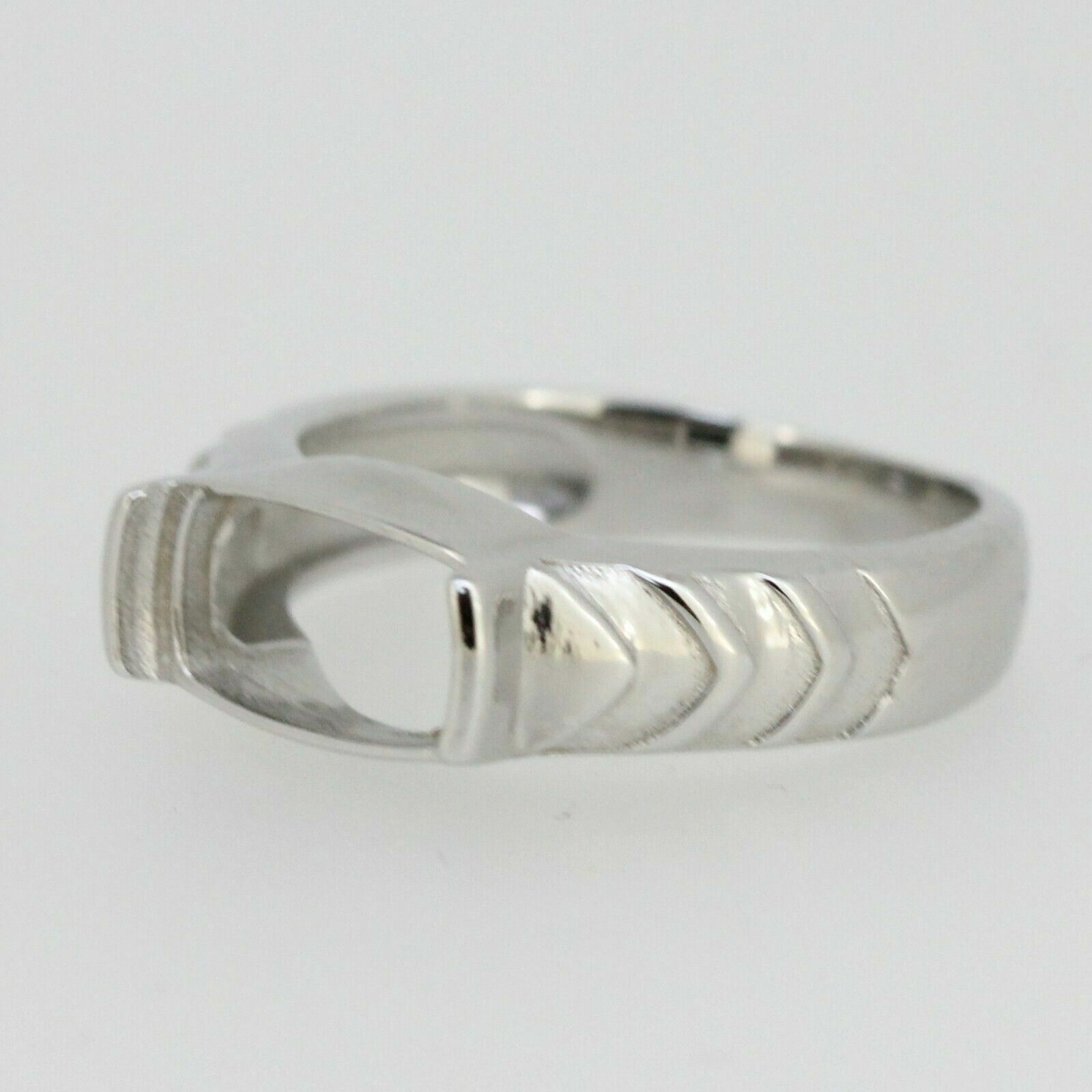 Sterling Silver Semi Mount Ring Setting Oval OV 11x9mm Cabochon