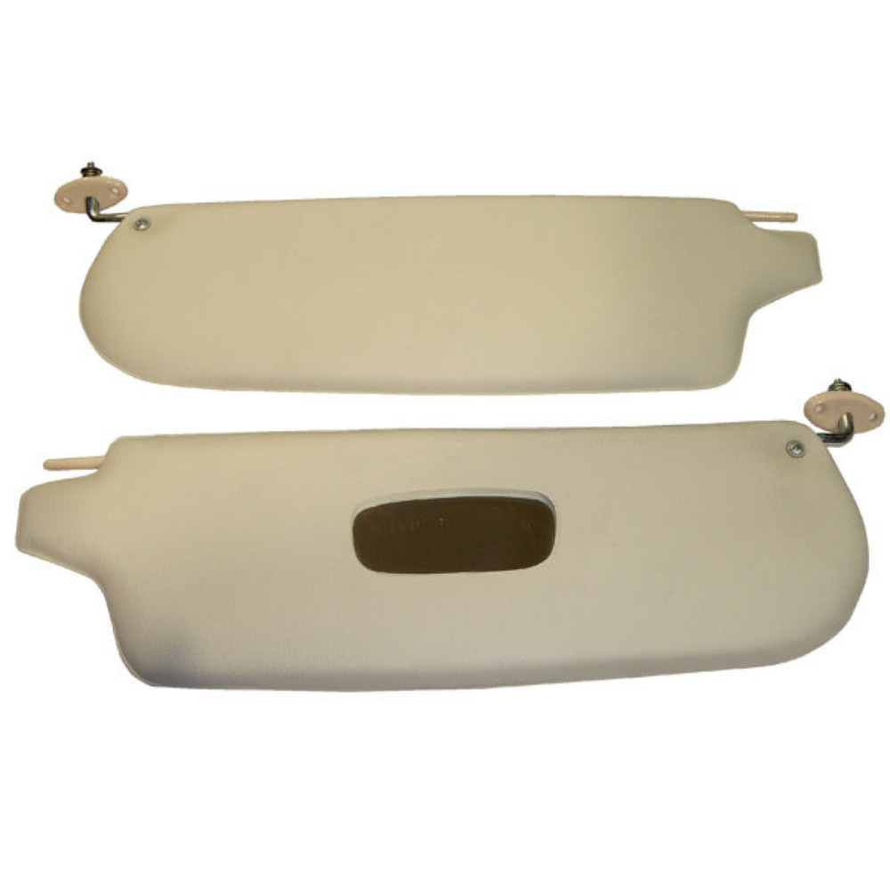 Sun Visor Kit Pair Cream for VW Karmann Ghia Coupe Convertible 1965–1974