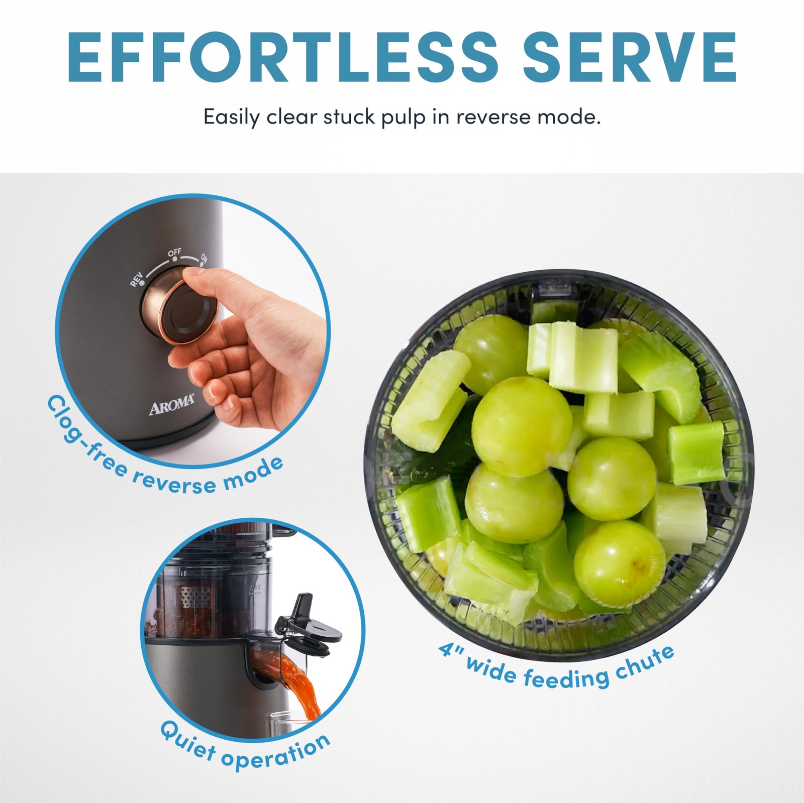 ® Cold Press Juice Machine Slow Masticating Fruit and Vegetable Juicer for Ho...