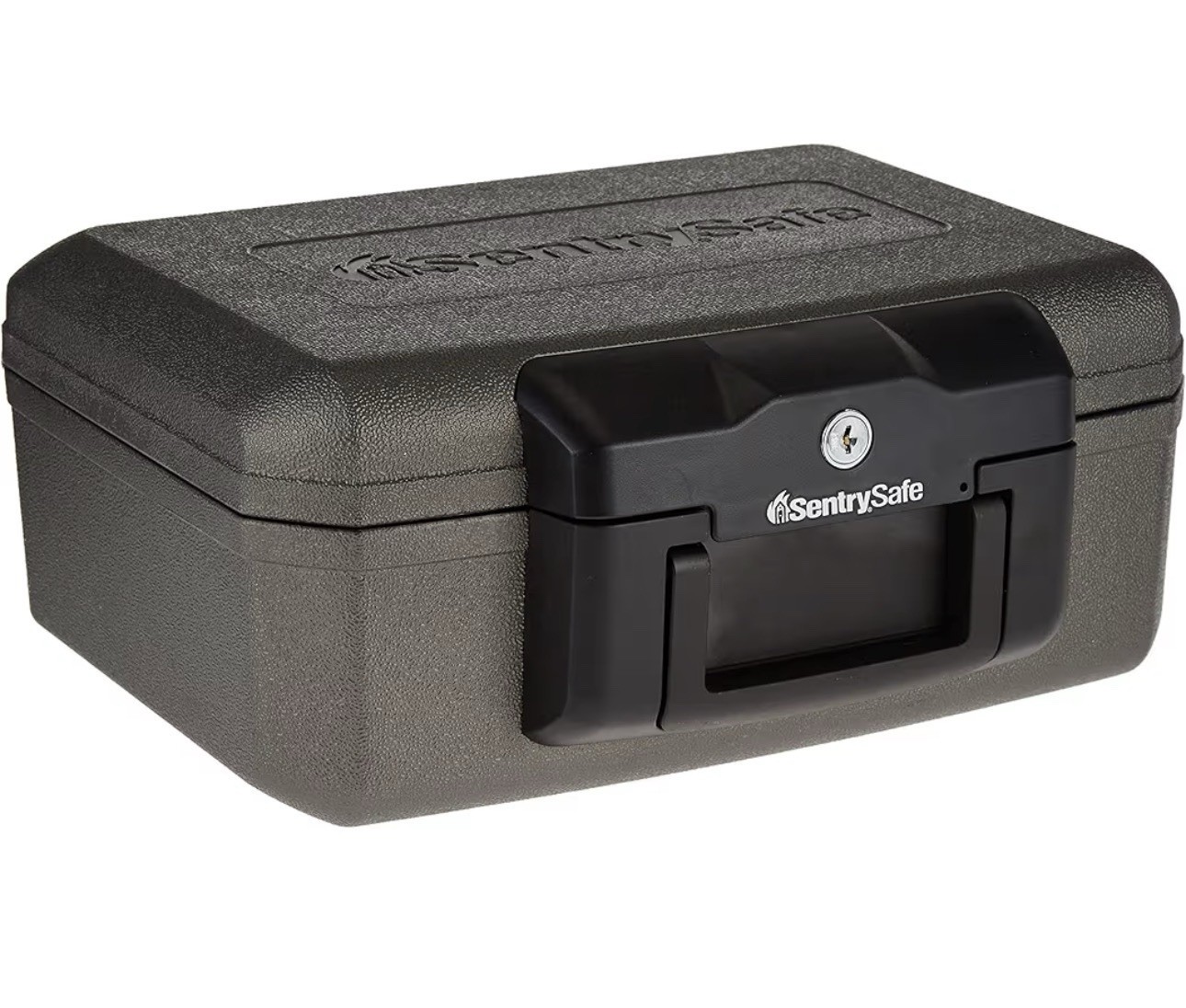 SentrySafe Small Portable Fire Safe Key Lock 30 min Gray 14.3x11x6.1 2 Keys