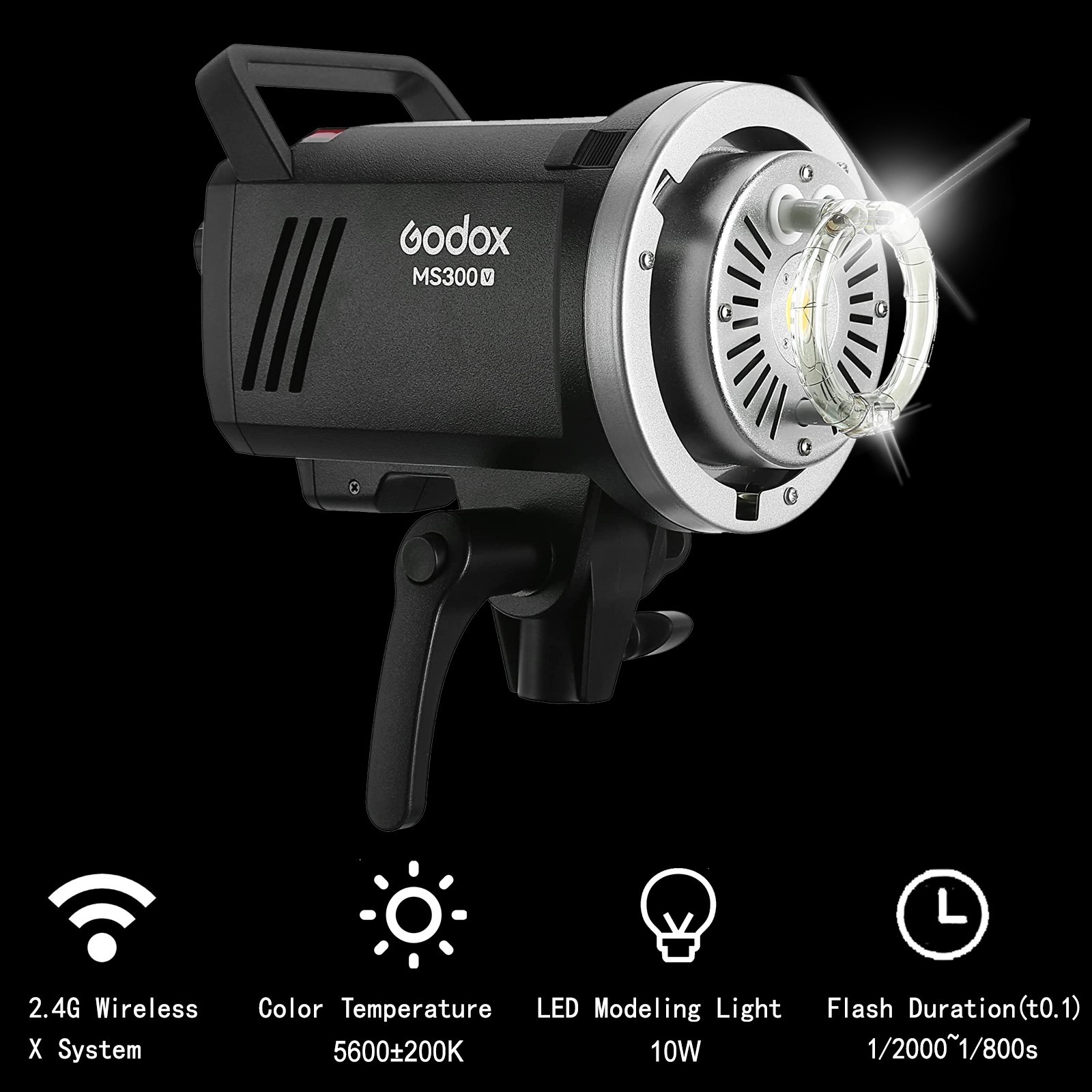 Godox MS300-V MS300V 300W Compact Studio Strobe Flash Light Bowens Mount Flashes