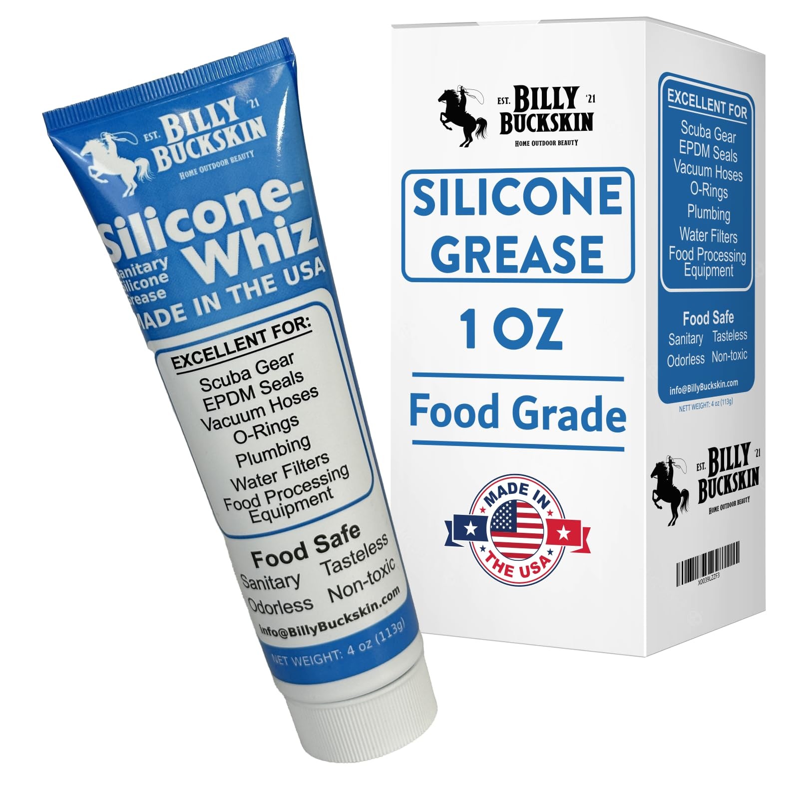 1oz Silicone-Whiz Food Grade Silicone Grease for O Rings - 1 x 1 Oz.