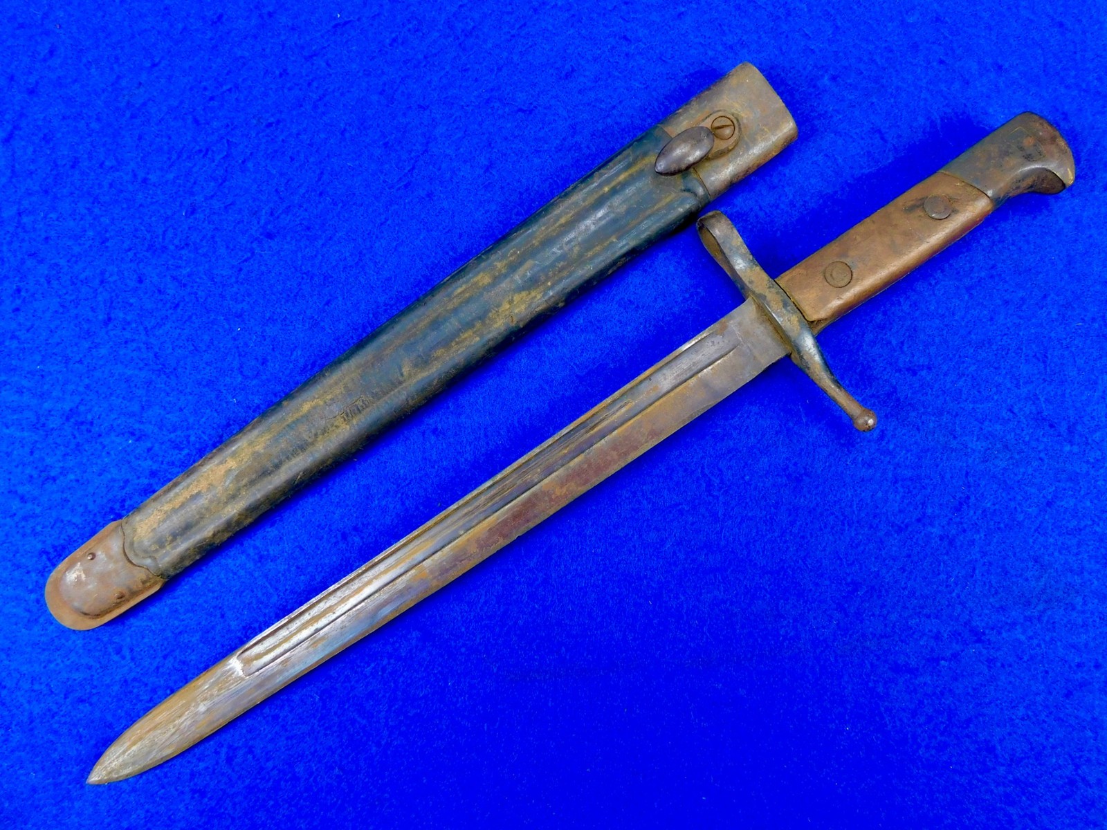 Italian Italy WW2 Bayonet Fighting Knife w/ Scabbard