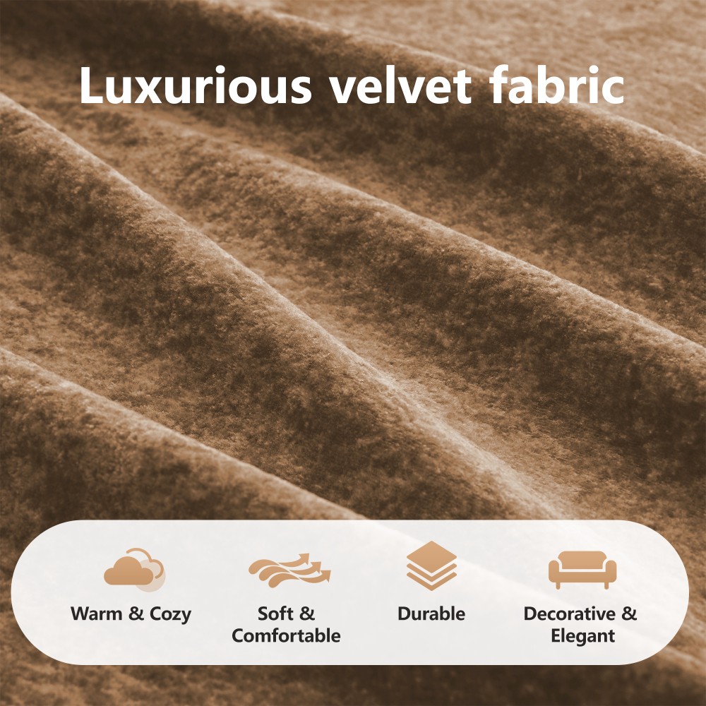 Comfy Velvet Cloud Couch 4-Seater Modular Sofa Set No Assembly