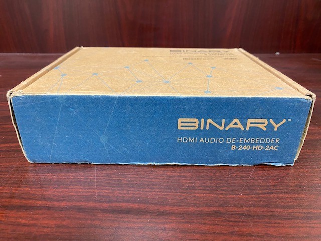 Binary B-240-HD-2AC 240 Series HDMI Audio De-Embedder NEW Open Box