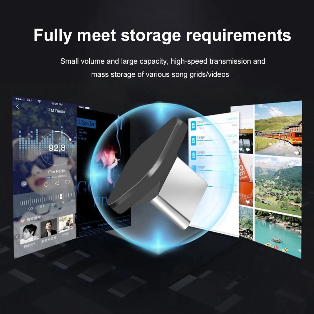 32GB Mini Type C USB Flash Drive Memory Stick Portable Short Car U Disk