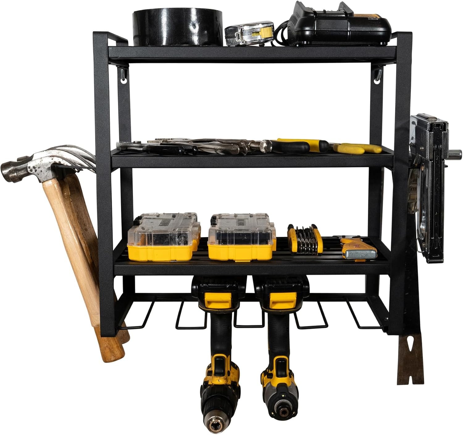 Pearington Power Tool Organizer,4 Layer Drill Holders Wall Mount