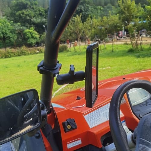 UTV Phone Mount with Waterproof Protector, 360 Degree Adjustable Holder,