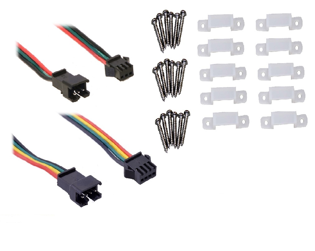 Connectors and Hardware for 5050 LEDs WS2812, APA102, WS2811, SK9822 Striplights