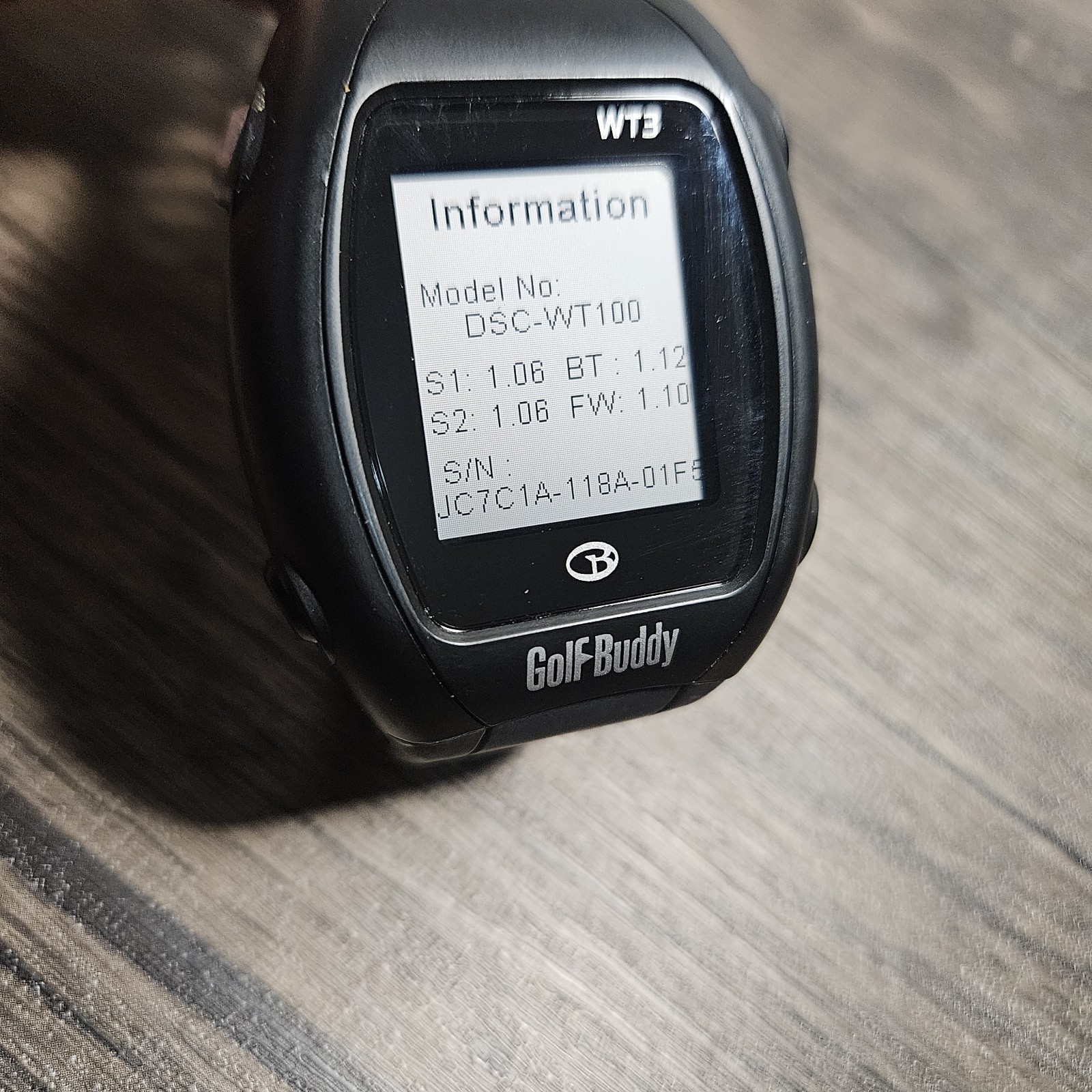 Golf Buddy WT3 DSC-WT100 Smart Golf Range Finder with charger