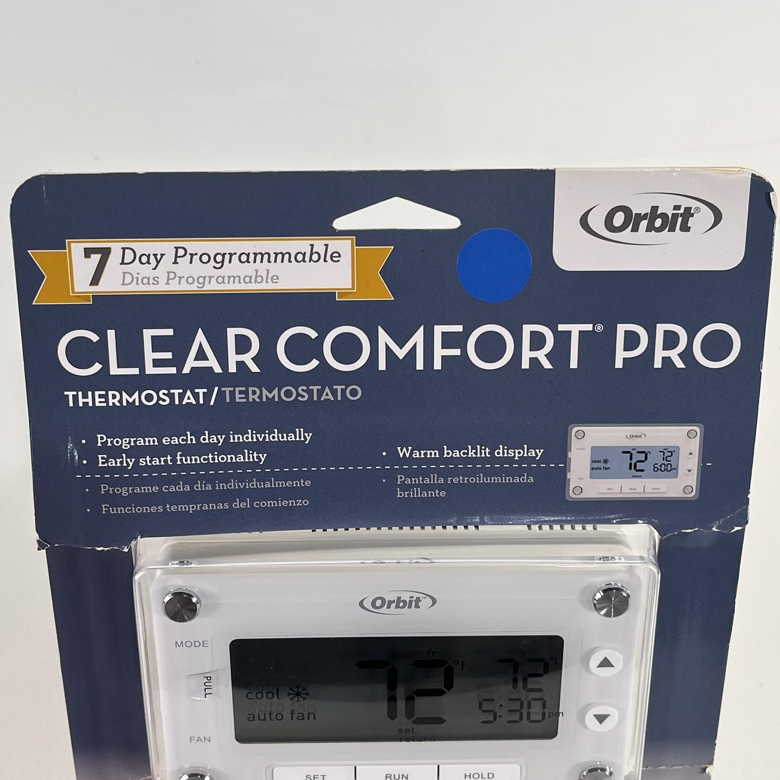 Orbit Clear Comfort Pro Thermostat 7 Day Programmable 83521 New