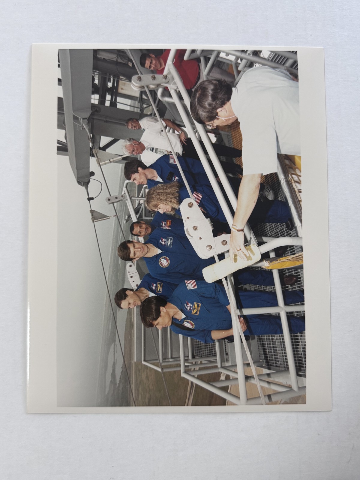 NASA STS-60 Crew Learning Emergency Egress Procedures Press Photo C