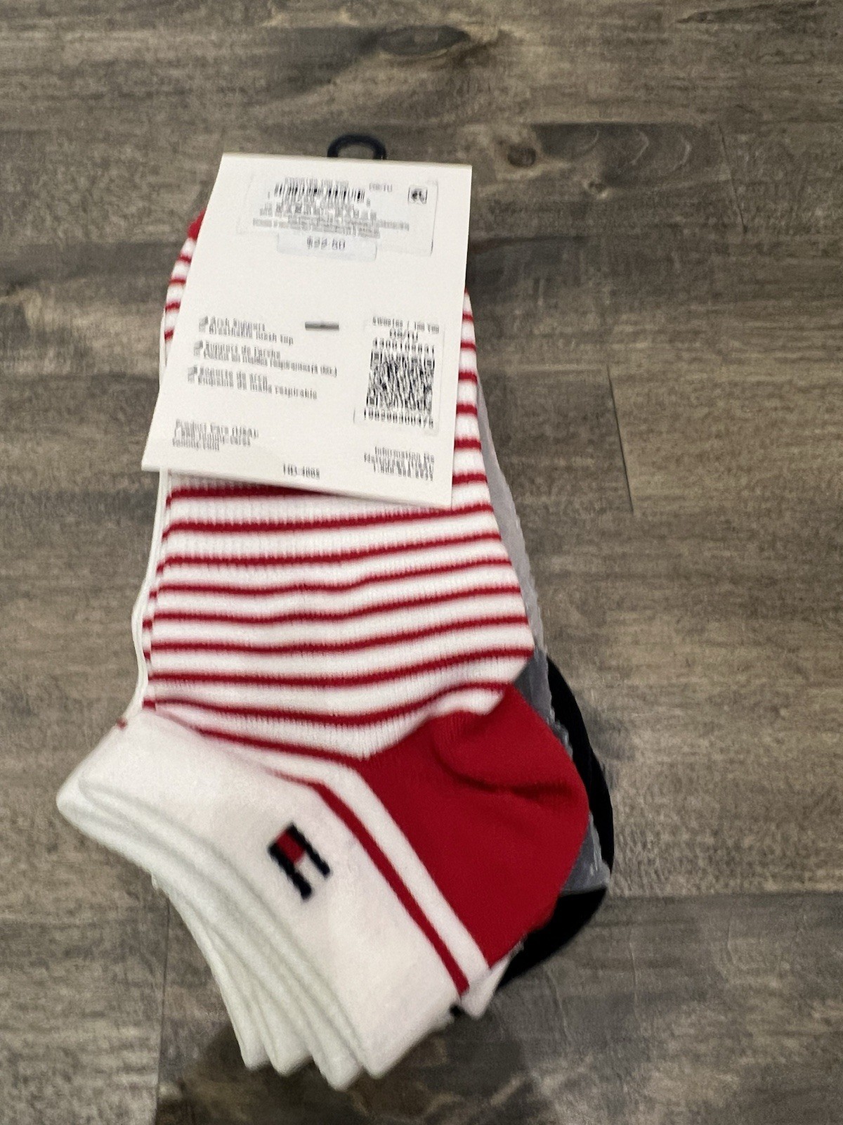 New Tommy Hilfiger Cushion No Show Athletic Sneakers Liner Socks 3 Pack 7-12