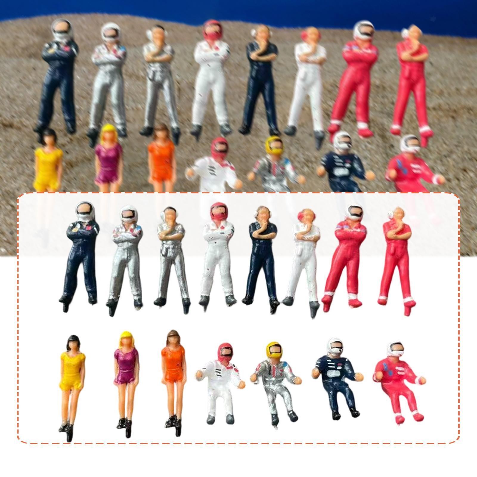 15Pcs 1:87 Miniature Figures Mini People Figurines Diorama Accessories