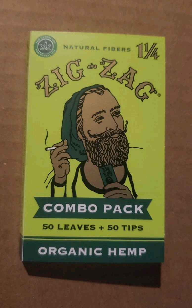 Zig Zag Organic Hemp Rolling Papers Combo With Tips Zigzag 1 Pack