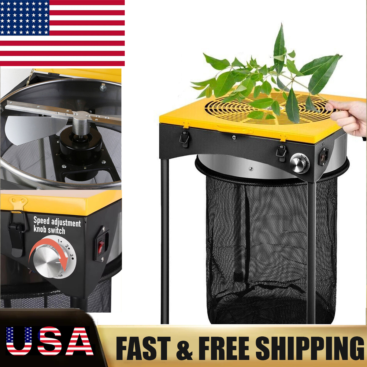 18" Electric Trimmer Hydroponic Trimmer 3 Speed Trim Leaf Bud Trim Reaper New