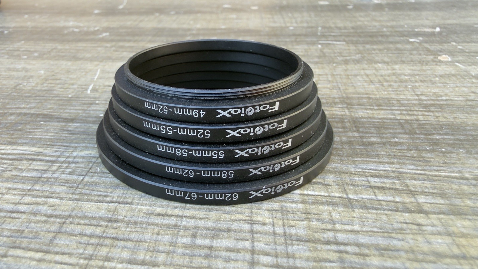 Fotodiox Step-Up Ring Set 49mm-67mm Camera Lens Filter Adapter Rings 5pc