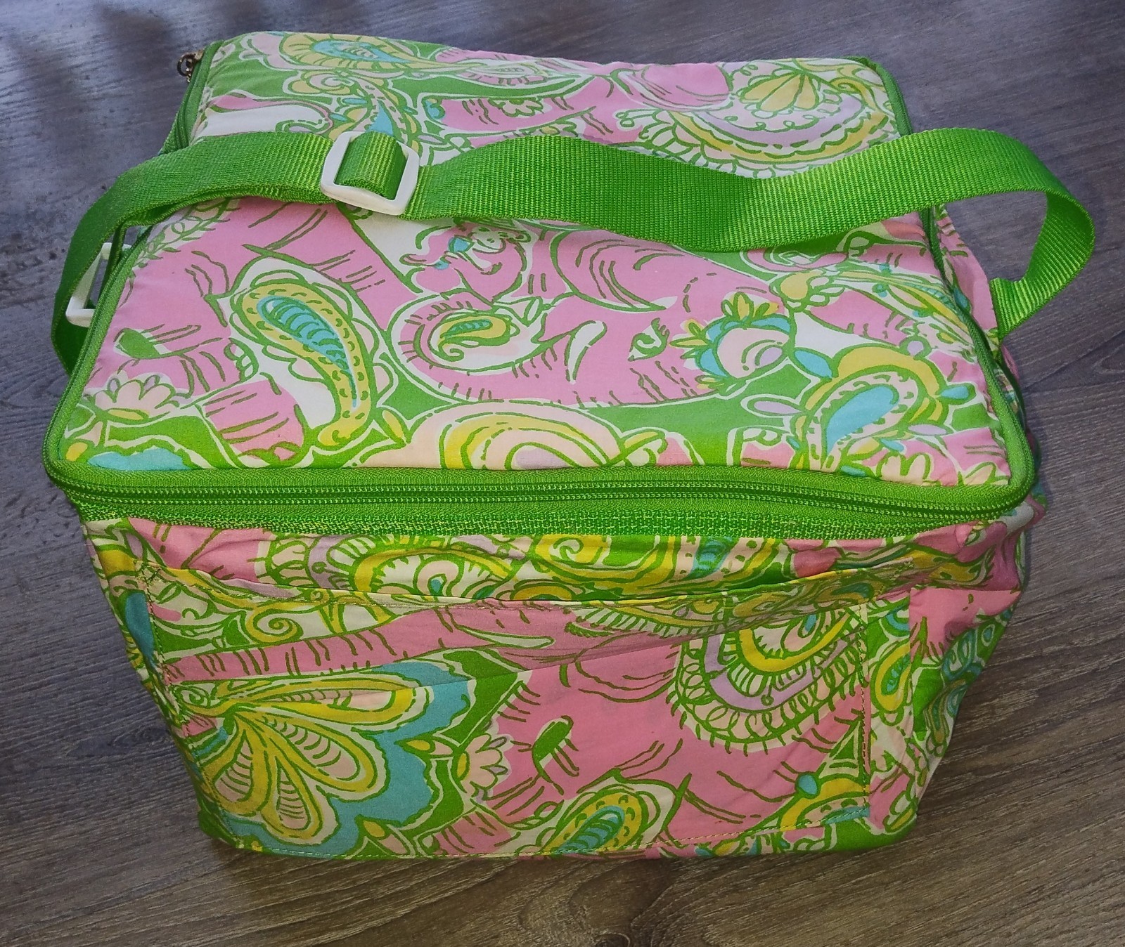 Vintage New  Lily Pulitzer Insulated Cooler Picnic Beach Bag Pastel Paisley