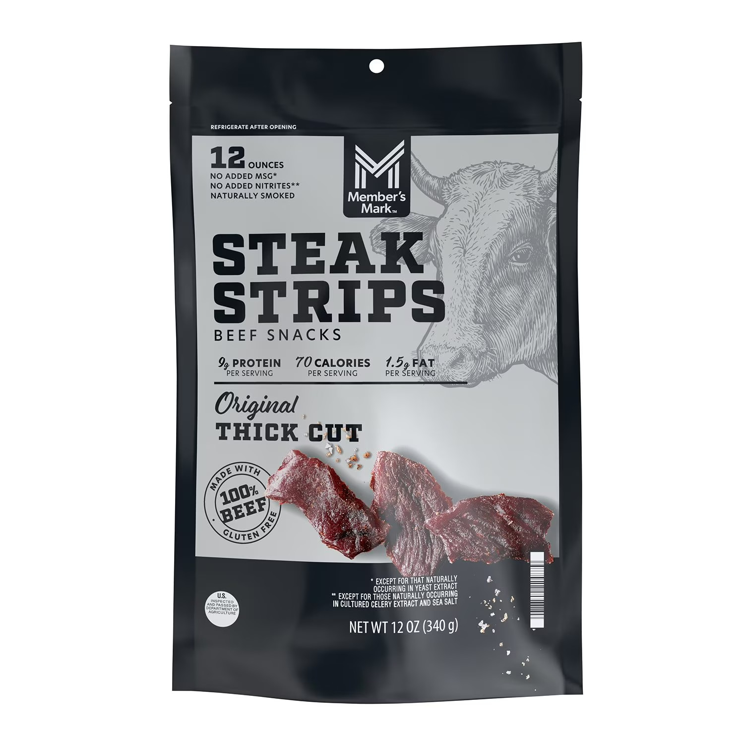 Member’s Mark Beef Steak Strips 12 oz High-Quality Protein Snack