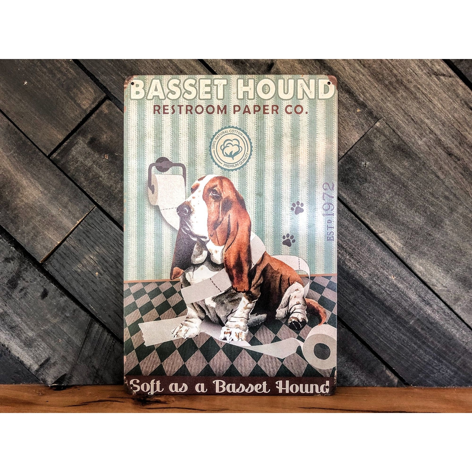 Basset Hound Restroom Sign - Basset Hound Restroom Paper Co