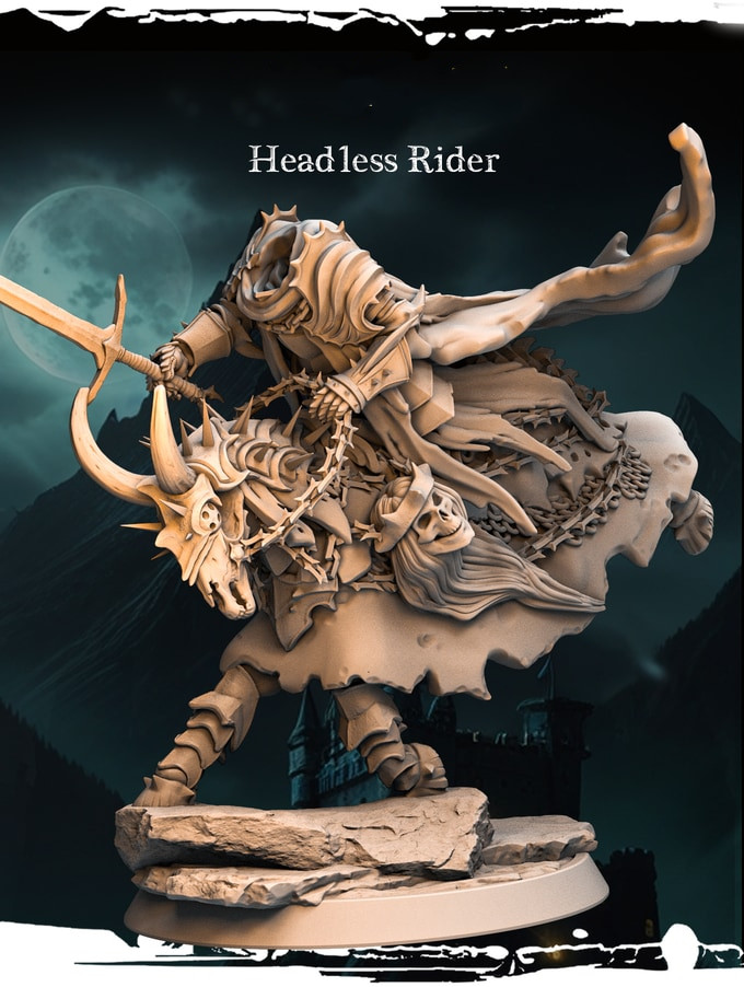 Dungeons & Dragons NPC Enemy Playable Character - Headless Horseman / Rider