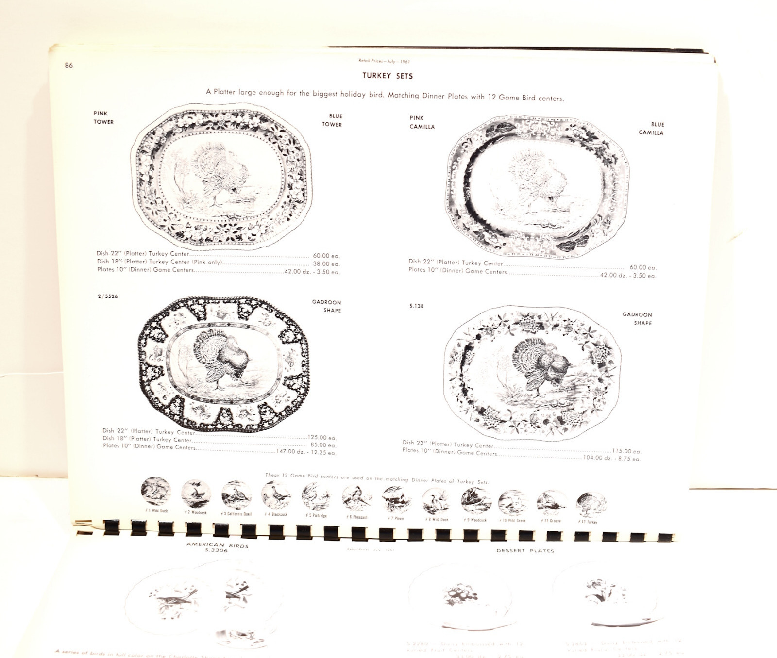 SPODE Dinnerware Catalog 111 pages, retail prices, shape guide Copeland
