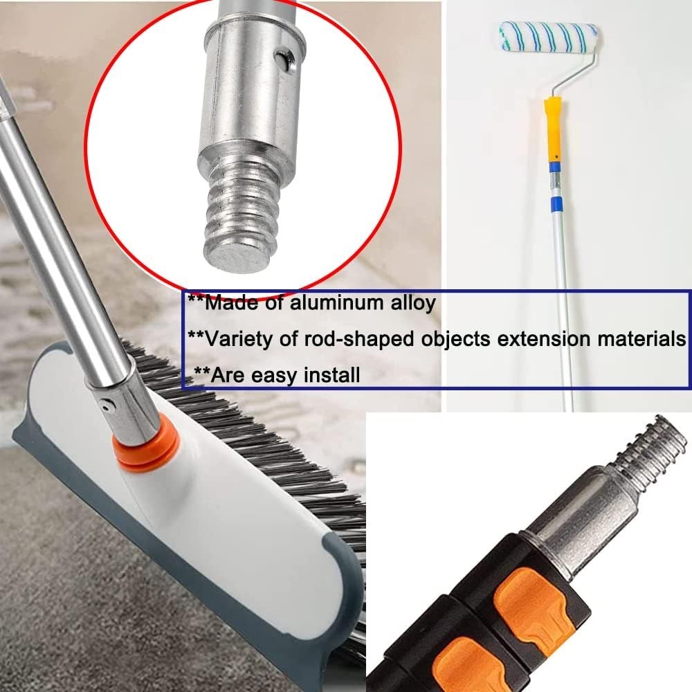 2-Pack Aluminum Threaded Tips for Extension Poles - Easy Installation