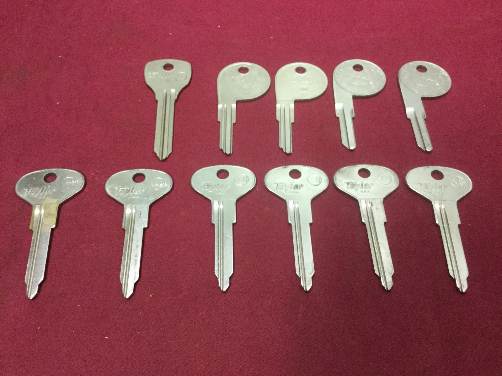 Volkswagen, Mazda & Fiat Automotive Key Blanks by Taylor, Set of 11 - Locksmith