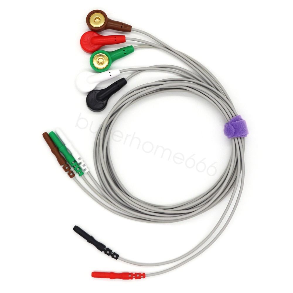5-Lead ECG Cable Replacement for CONTEC TLC9803 Dynamic ECG System
