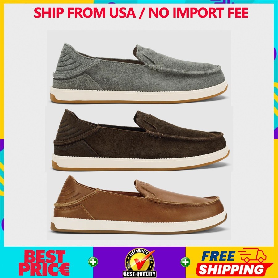 SALE! Kākaha Nia Men’s Leather Slip-On Shoes - 100% Authentic - Free Ship⚡