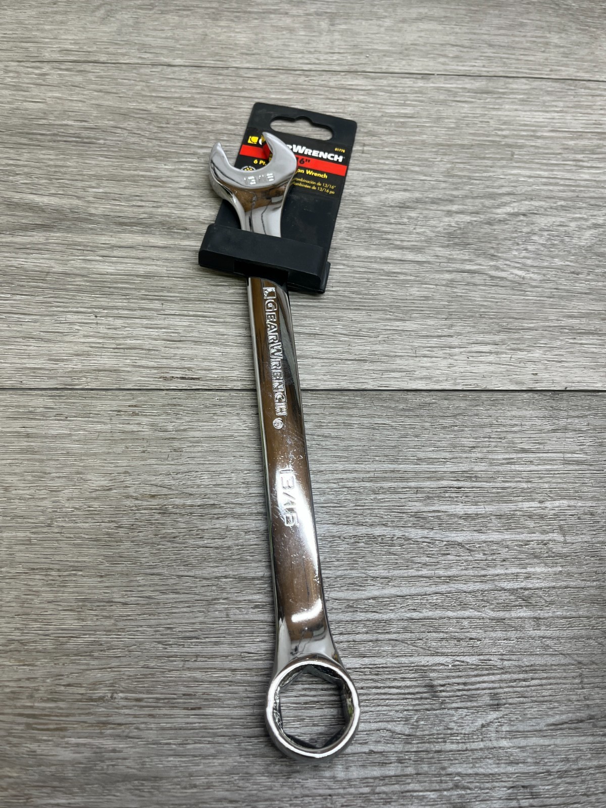 Gearwrench-81778 Full Polish Combination Non-ratcheting Wrench, 13/16"