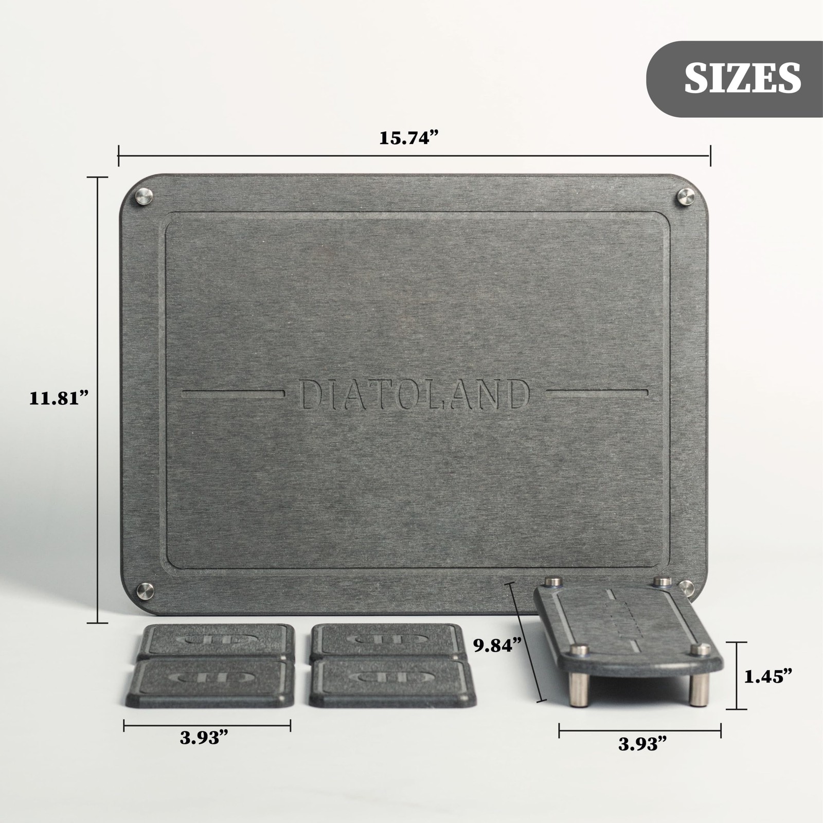 Stone Drying Mat for Kitchen Counter | Quick Dry Stone | Set 6pc | Diatomaceo...
