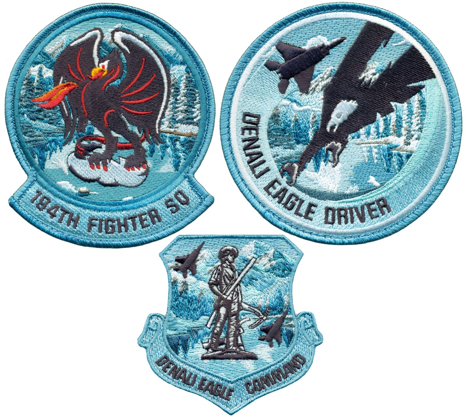 USAF 194th FIGHTER SQUADRON – RED FLAG ALASKA 2026-1  PATCH SET