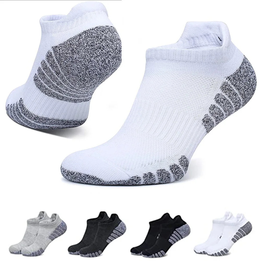 6pairs thickened towel bottom running socks mesh boat socks non-slip breathable