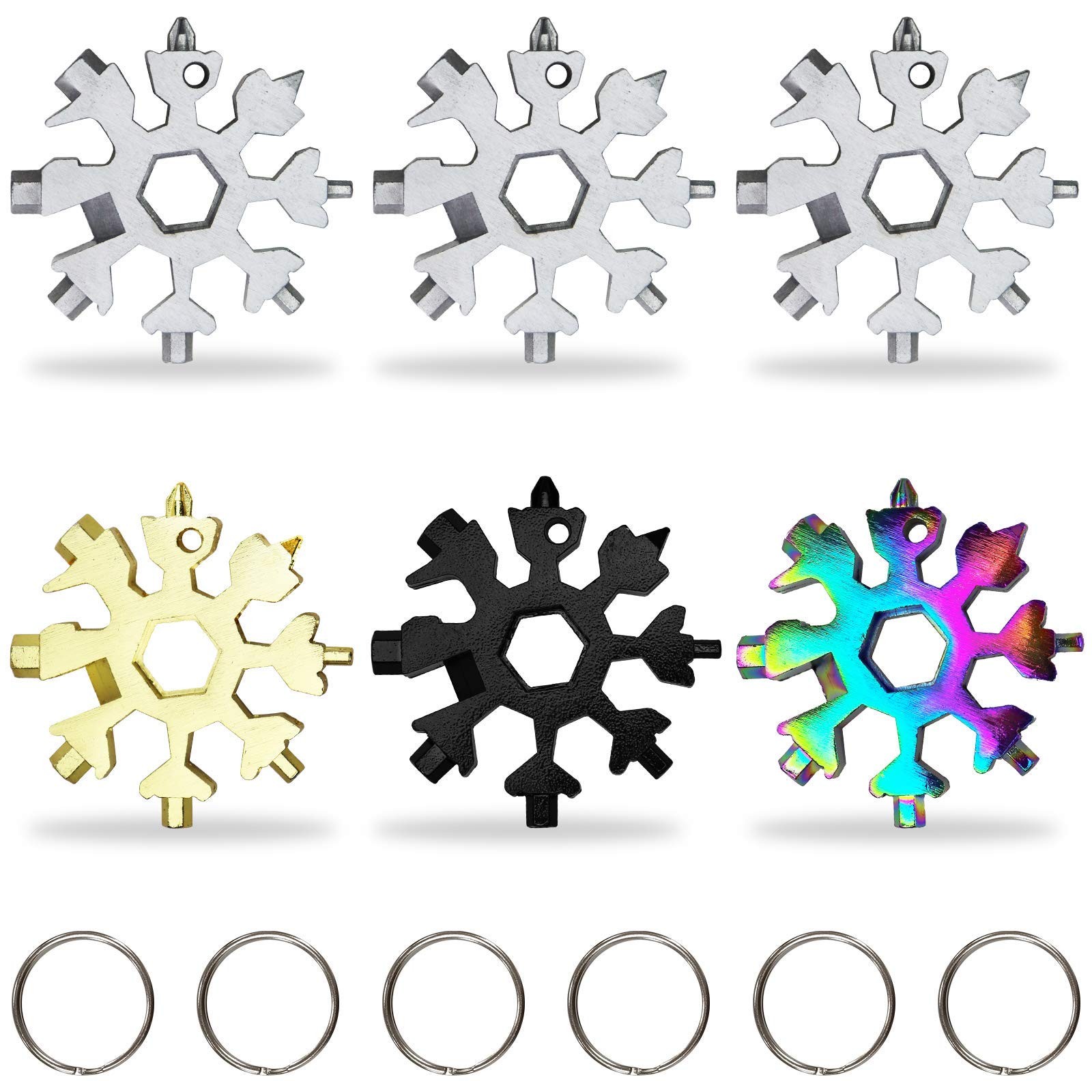 6 Packs Snowflake Multi Tool18 In 1 Snowflake Multitoolsnowflake Wrench/bottle O