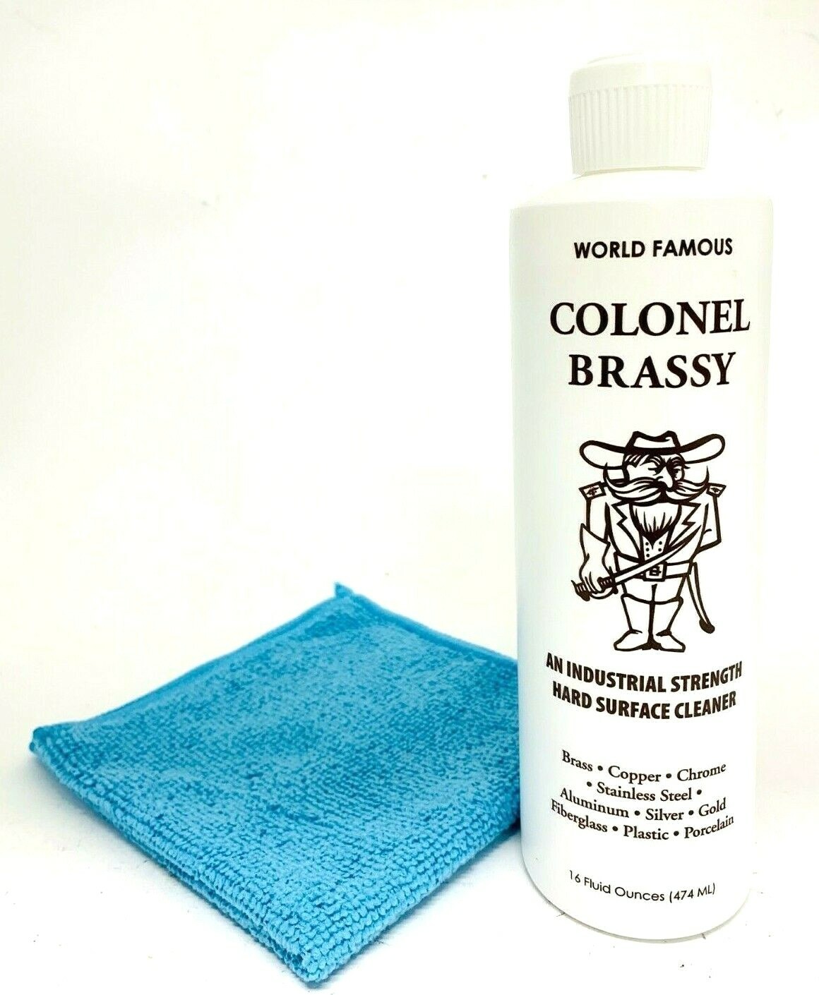 Colonel Brassy - Hard Surface Cleaner/Polish - 16oz + microfiber cloth