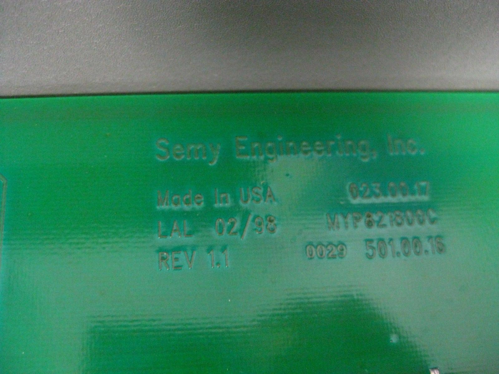 SEMY Engineering Process Status Display Box w/ MYP821800 PCB, Used