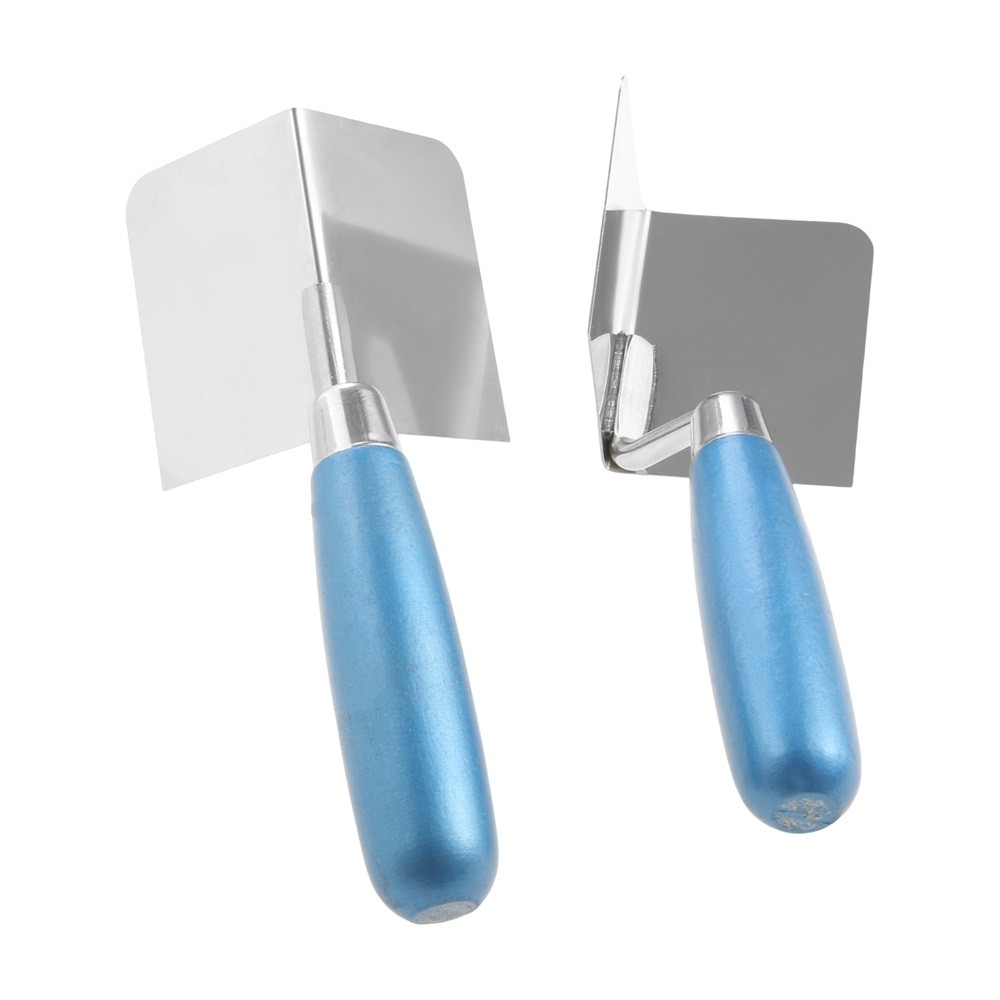 2Pack 90-degree Drywall Corner Trowel Set Stainless Steel for Plastering