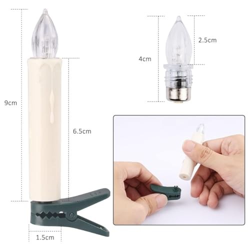 30 LED Candles with Batteries and Timer, 30 Pack | Warm White | Cordless