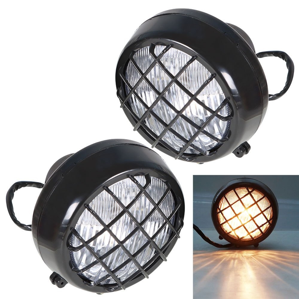 For Yamaha1987-2005 2006  Banshee Lens Bulbs Lights Grills Warrior 2x Headlights